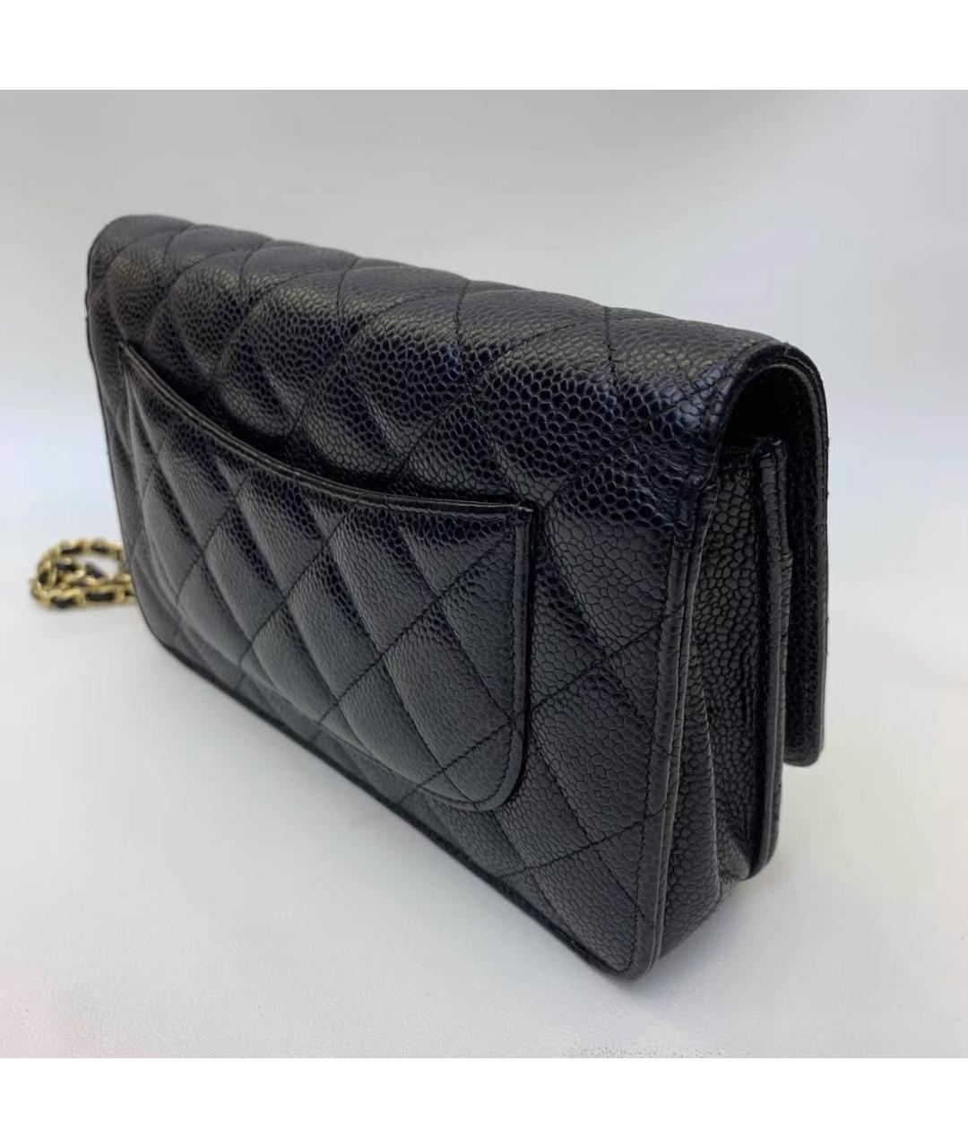 CHANEL Черная кожаная сумка через плечо, фото 5