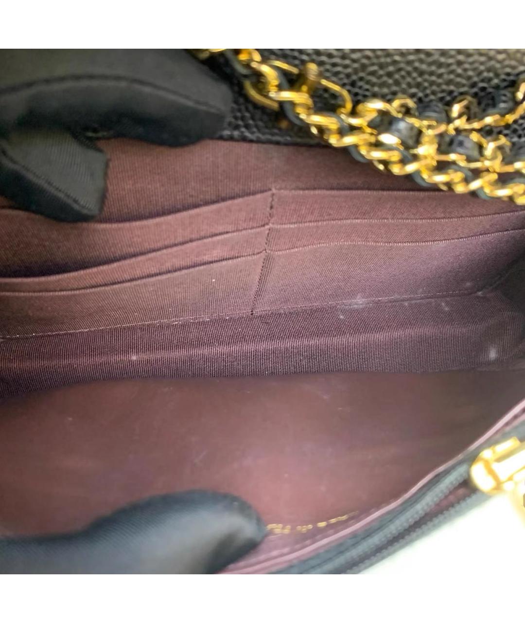 CHANEL Черная кожаная сумка через плечо, фото 7