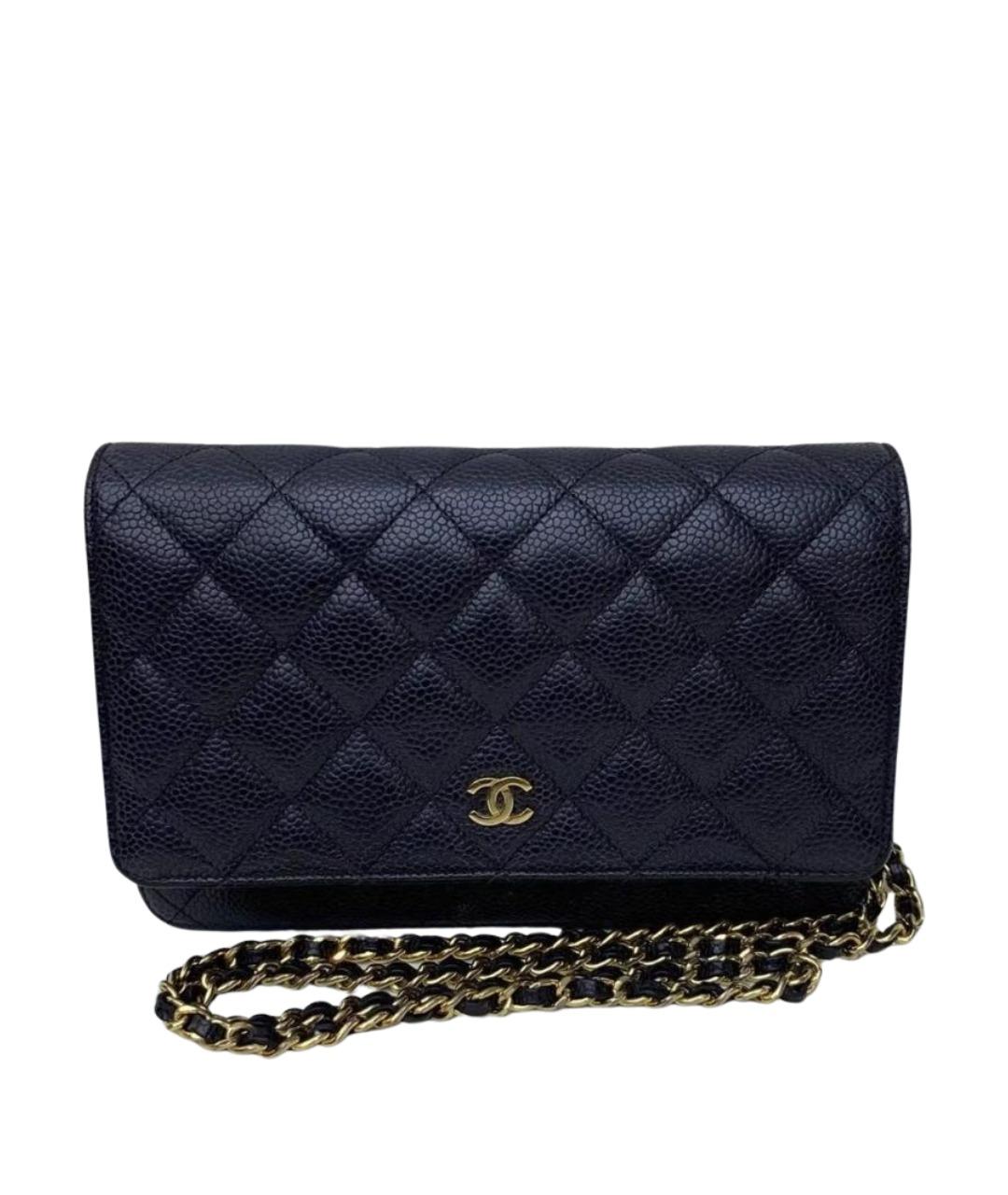 CHANEL Черная кожаная сумка через плечо, фото 1