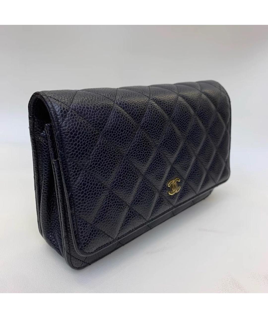 CHANEL Черная кожаная сумка через плечо, фото 2