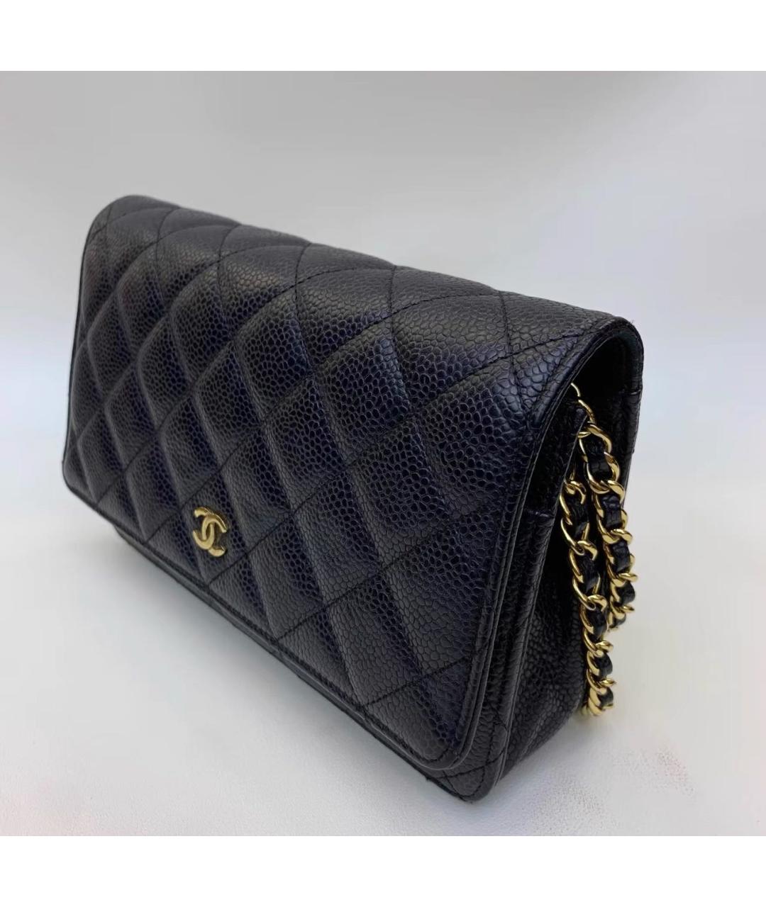 CHANEL Черная кожаная сумка через плечо, фото 3
