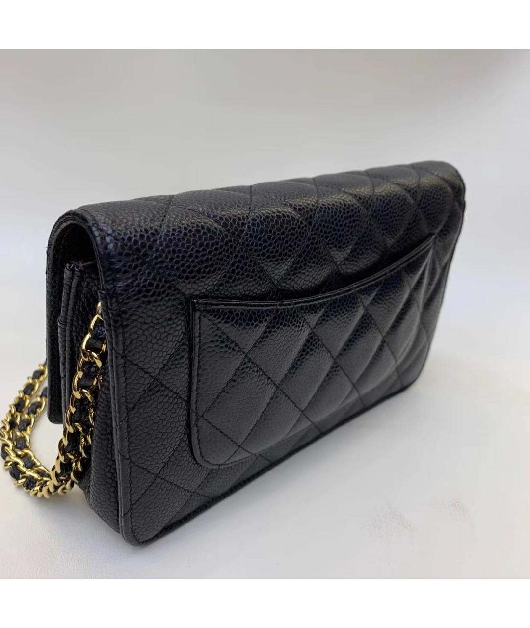 CHANEL Черная кожаная сумка через плечо, фото 4