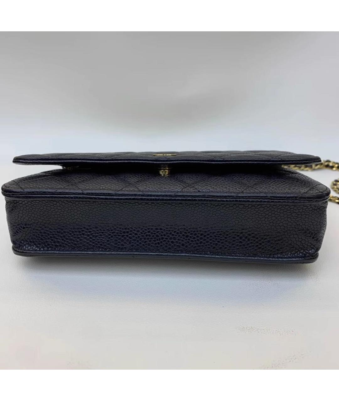 CHANEL Черная кожаная сумка через плечо, фото 8