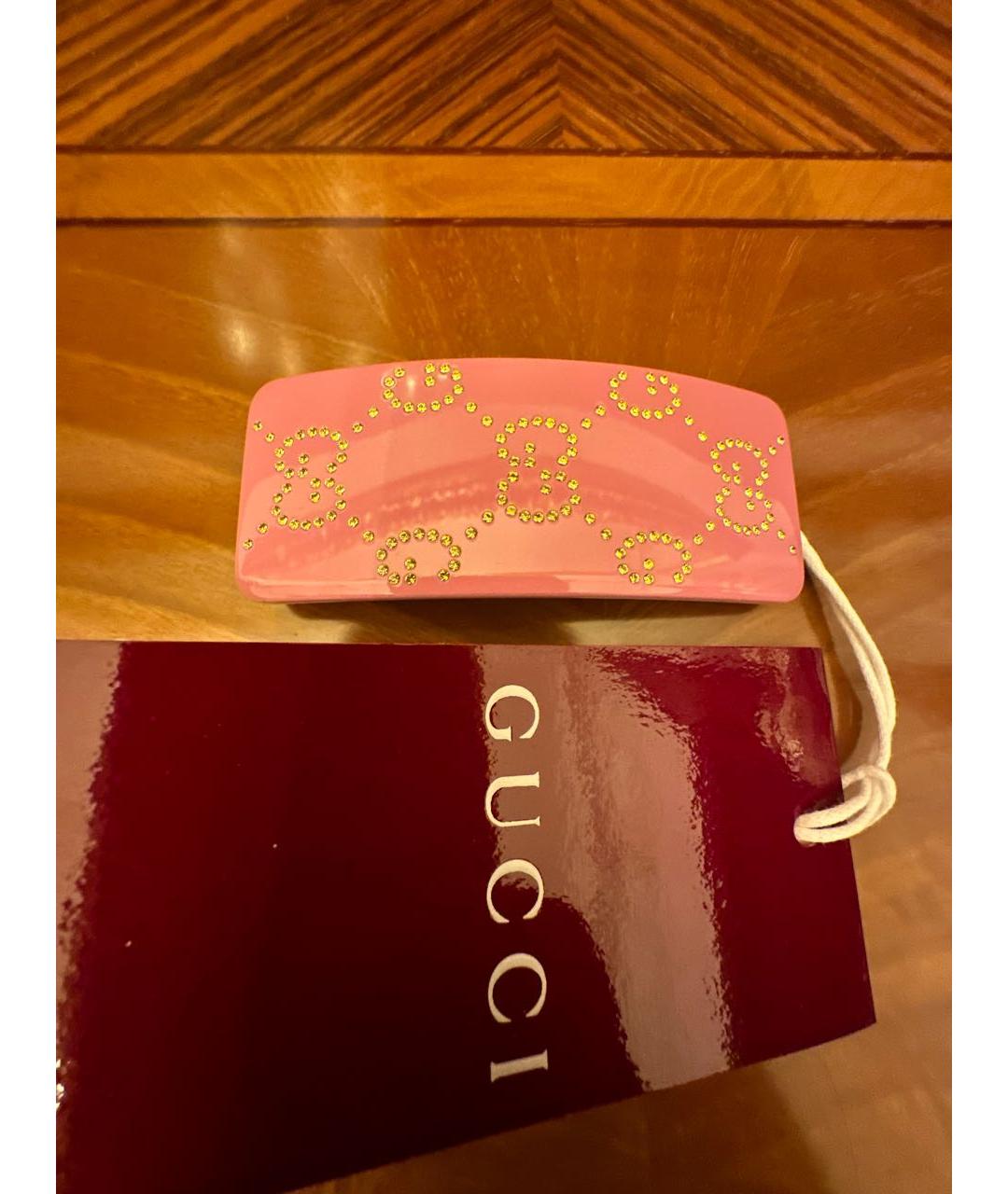 GUCCI Розовая заколка, фото 2