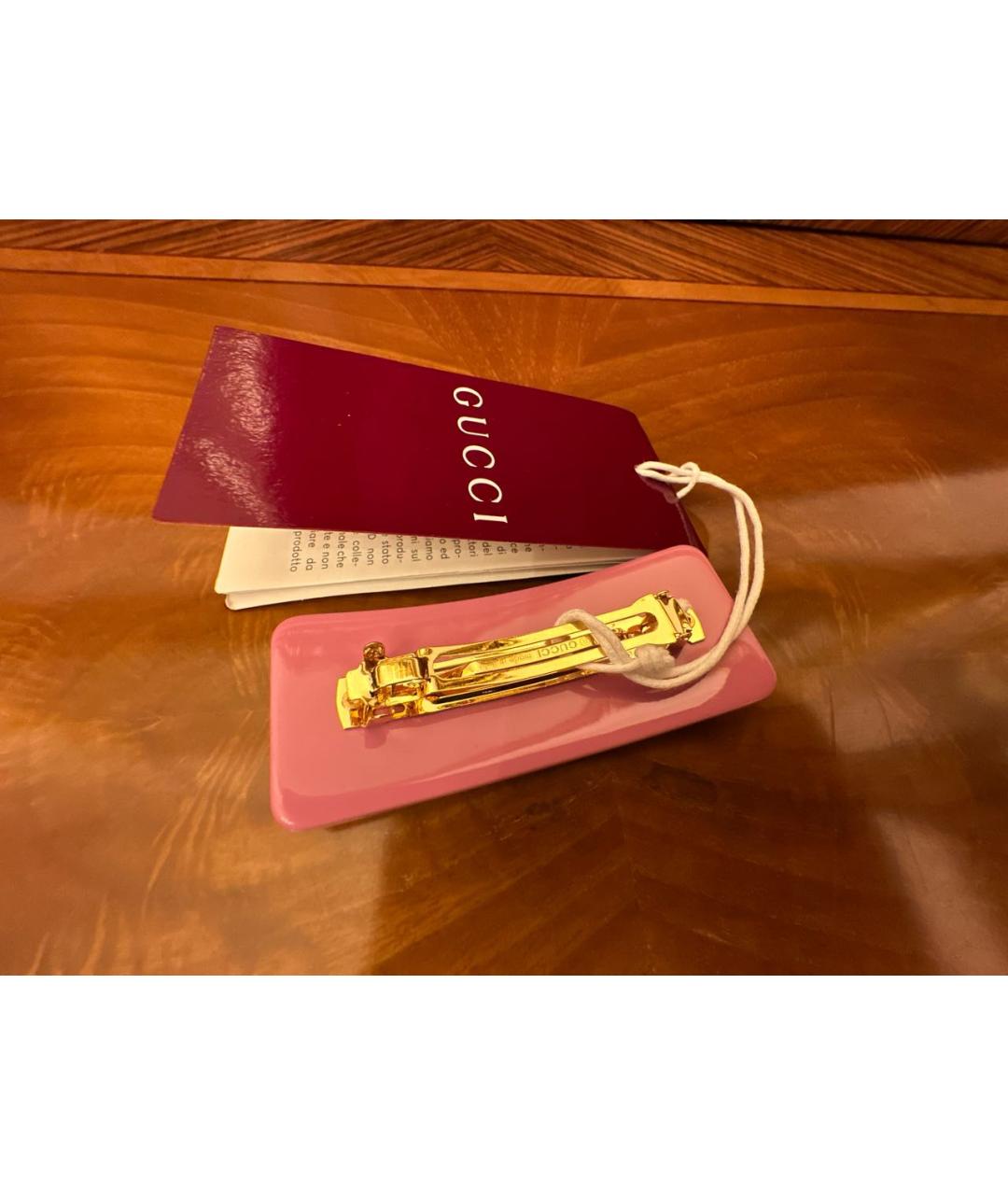 GUCCI Розовая заколка, фото 3