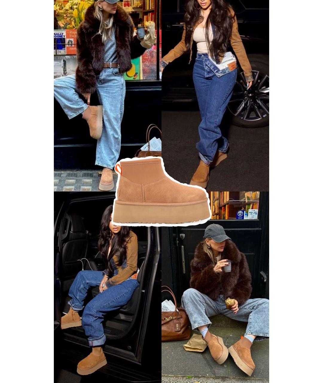 UGG AUSTRALIA Бежевые замшевые ботинки, фото 8