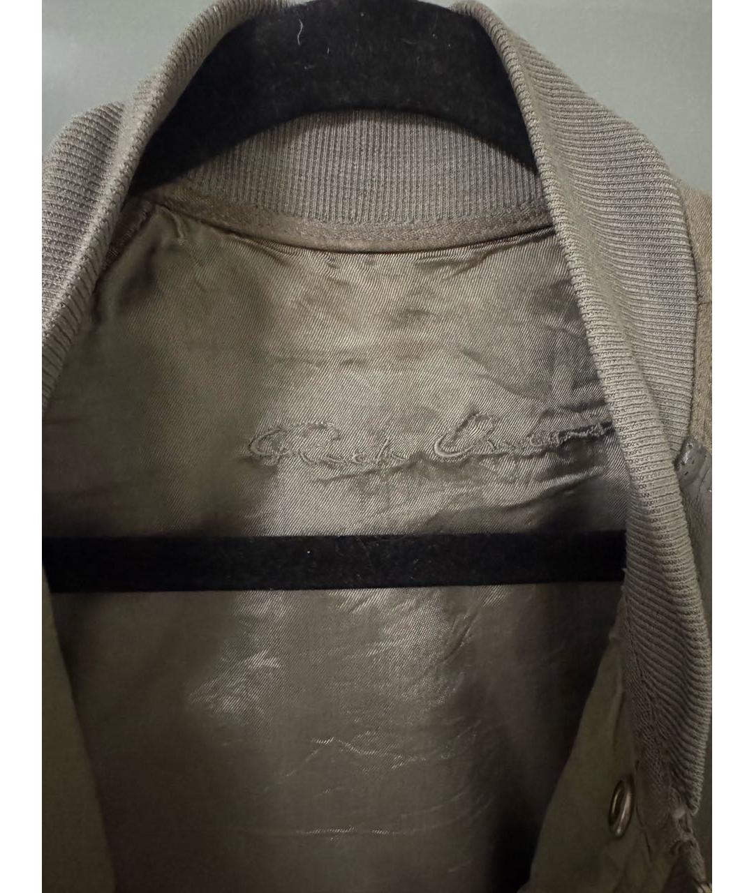 RICK OWENS Антрацитовая кожаная куртка, фото 3