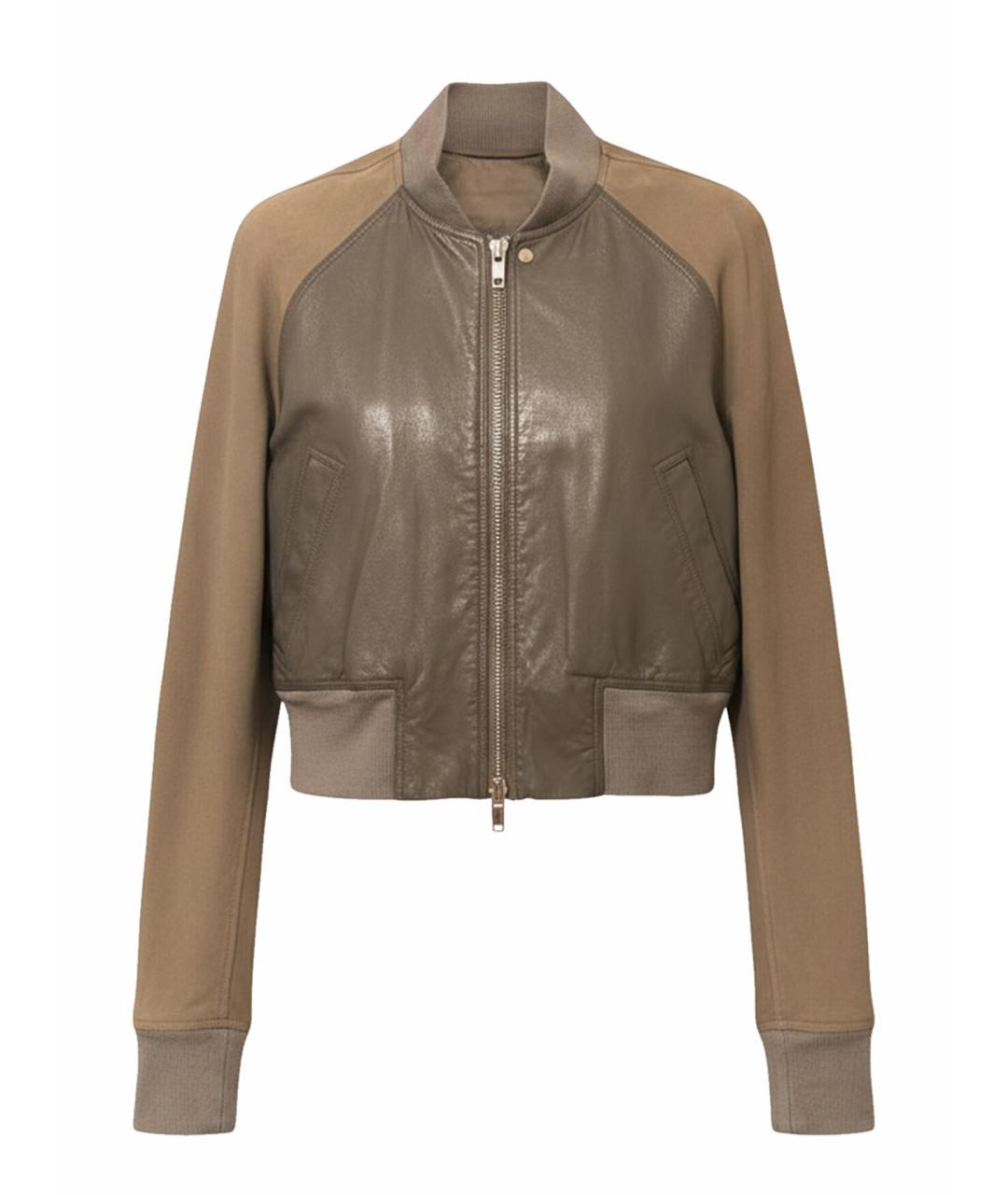 RICK OWENS Антрацитовая кожаная куртка, фото 1