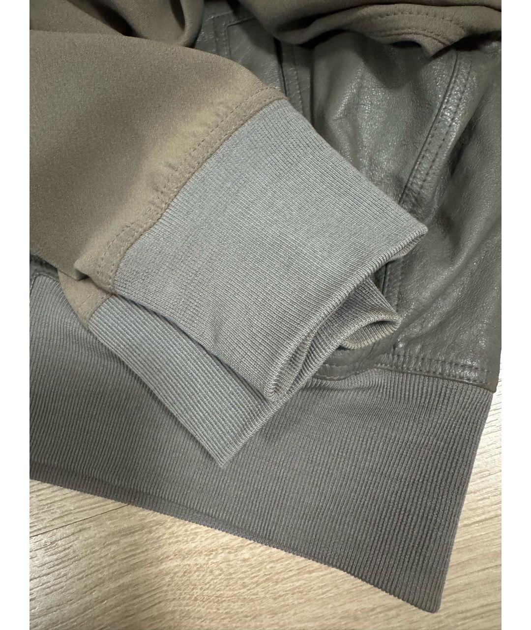 RICK OWENS Антрацитовая кожаная куртка, фото 8