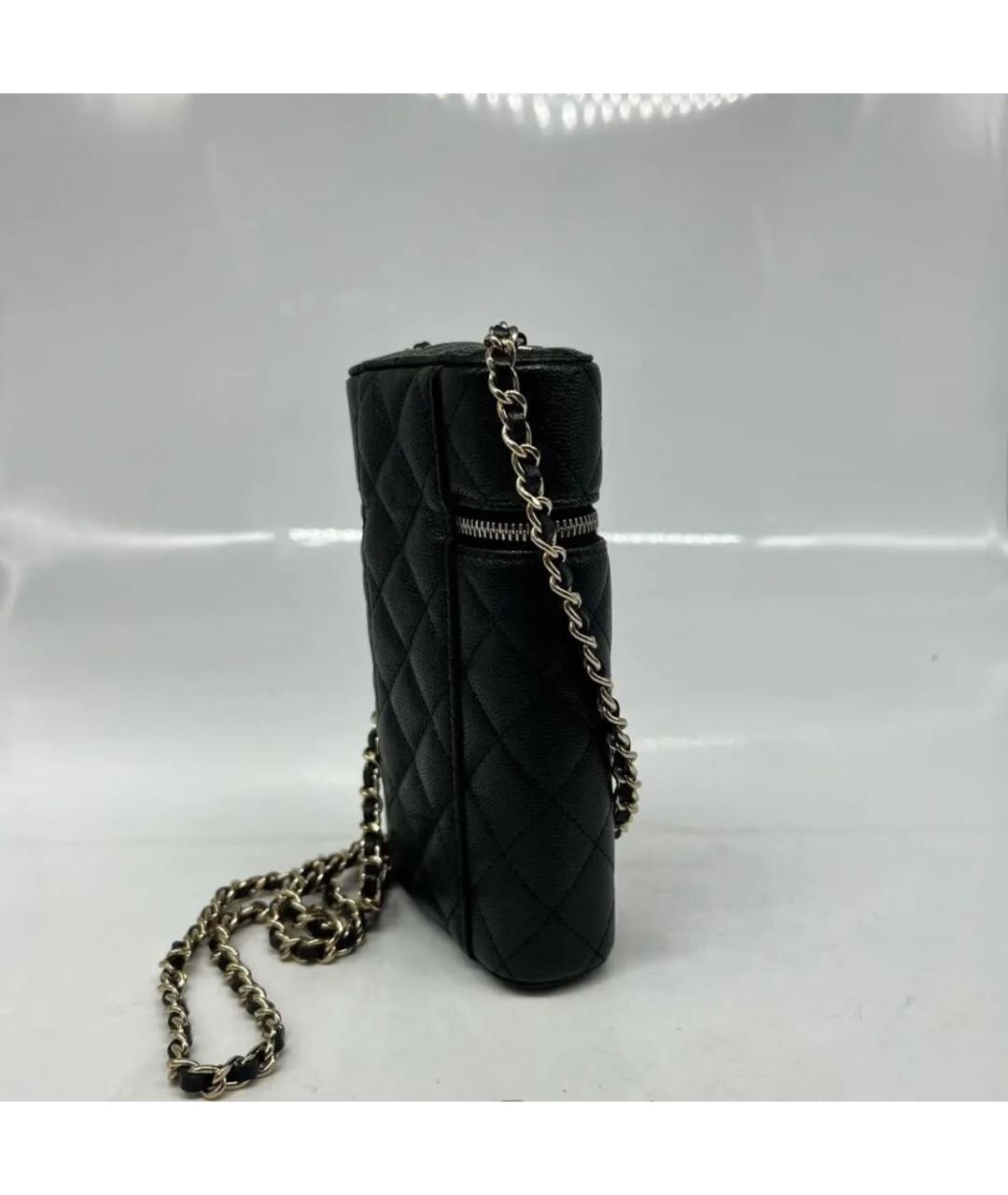 CHANEL Черная кожаная сумка через плечо, фото 7