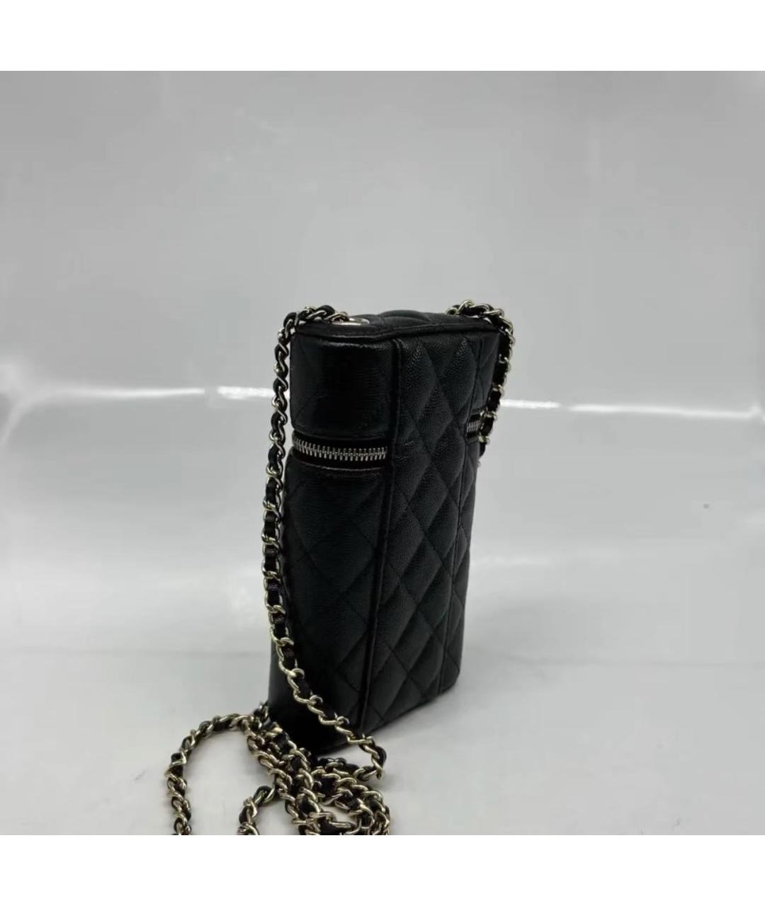 CHANEL Черная кожаная сумка через плечо, фото 4