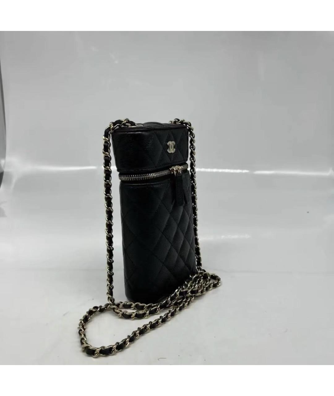 CHANEL Черная кожаная сумка через плечо, фото 2