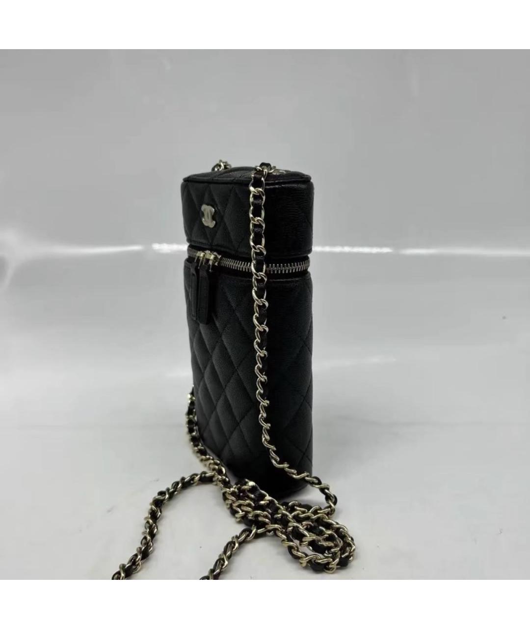 CHANEL Черная кожаная сумка через плечо, фото 3