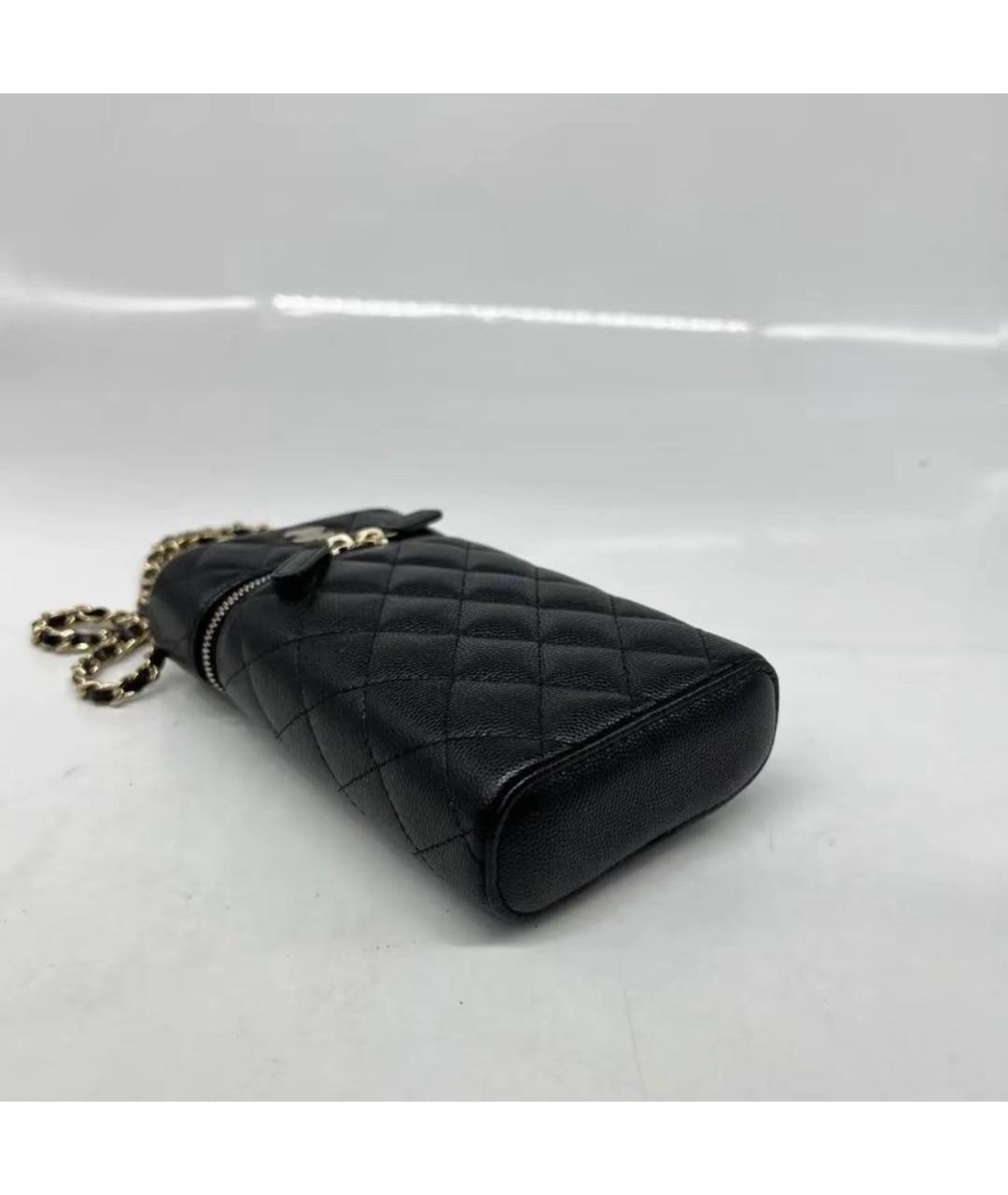 CHANEL Черная кожаная сумка через плечо, фото 8