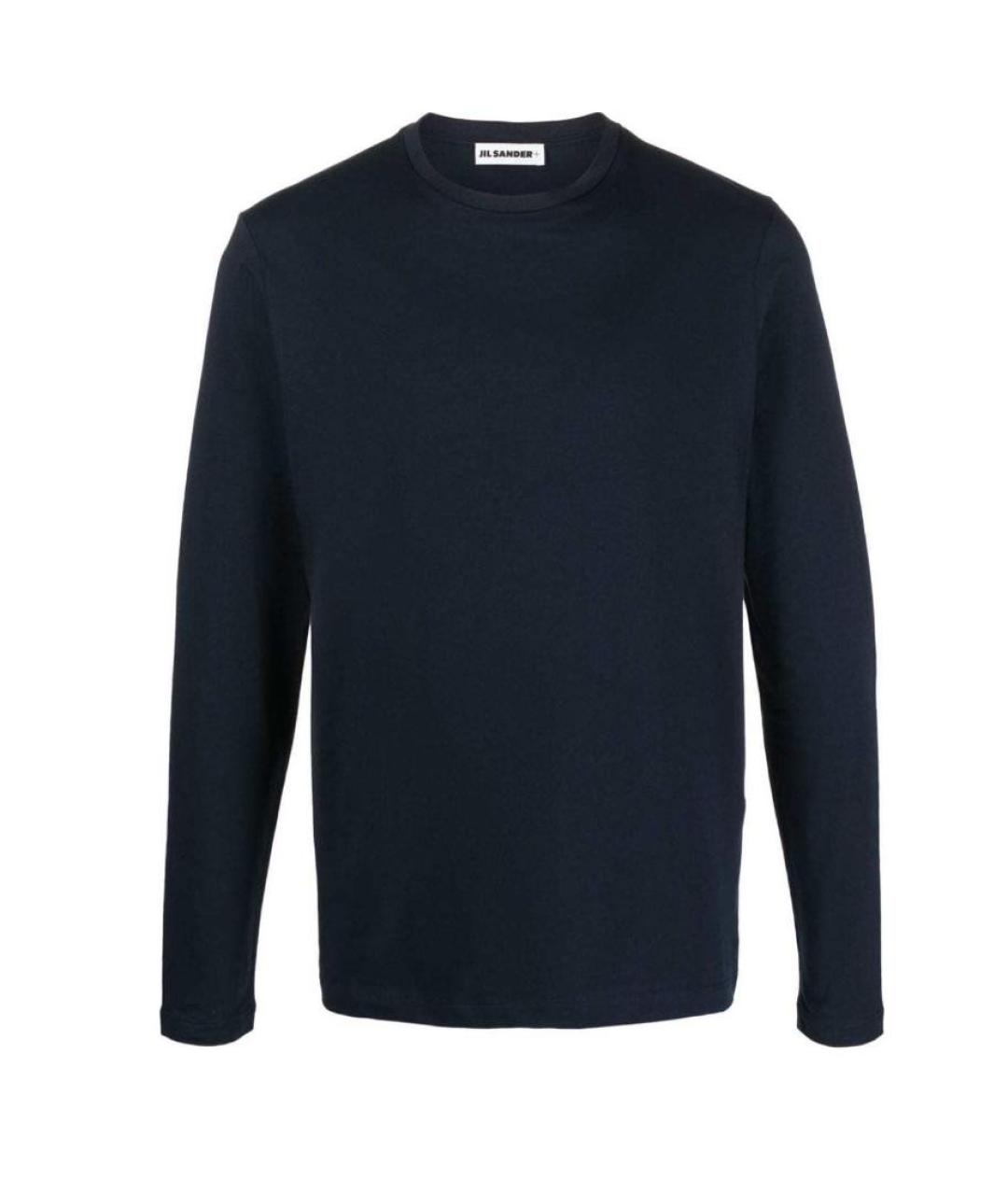 JIL SANDER Темно-синяя хлопковая майка, фото 7