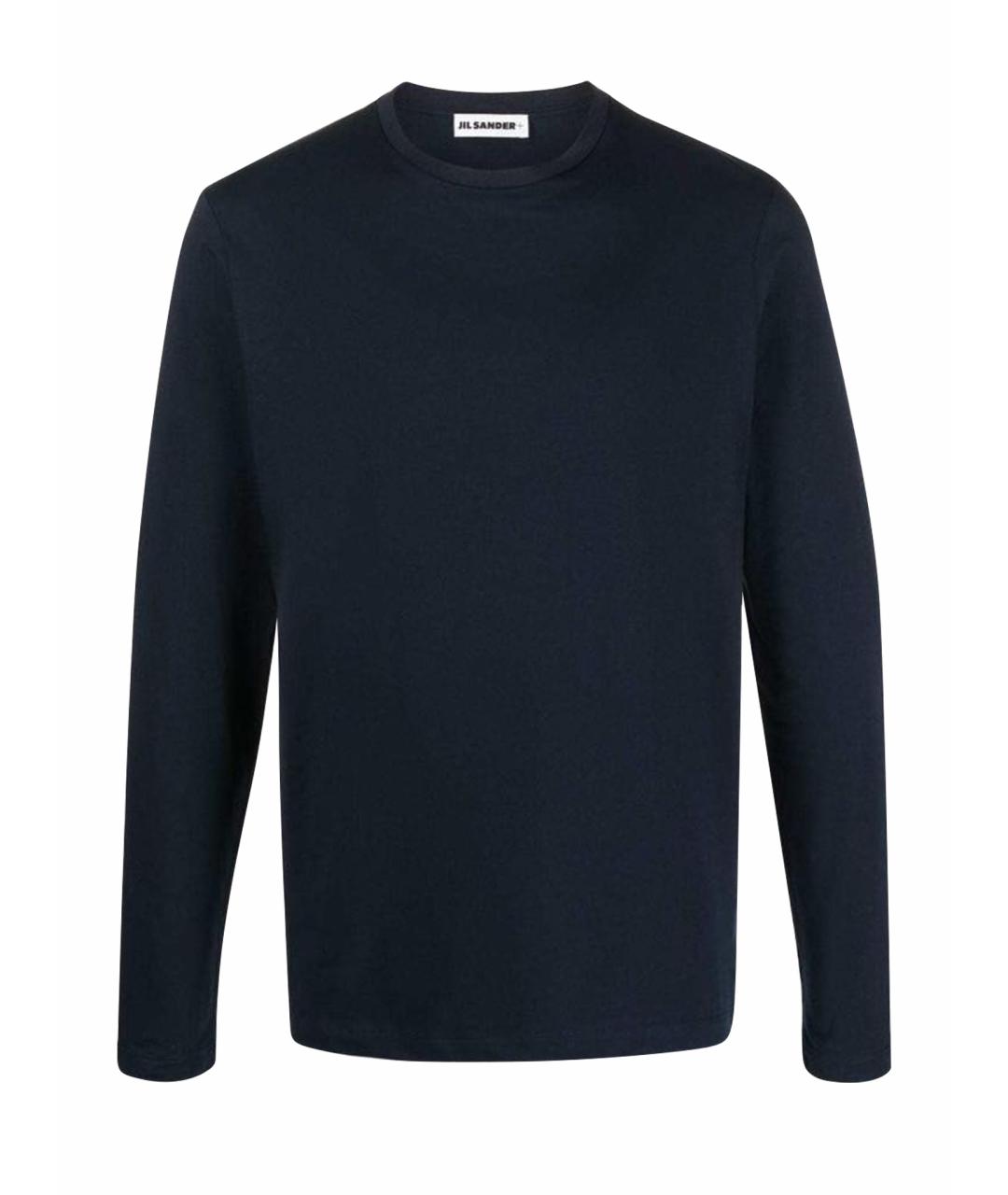 JIL SANDER Темно-синяя хлопковая майка, фото 1