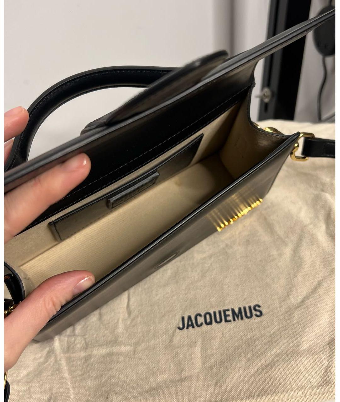 JACQUEMUS Черная сумка через плечо, фото 4
