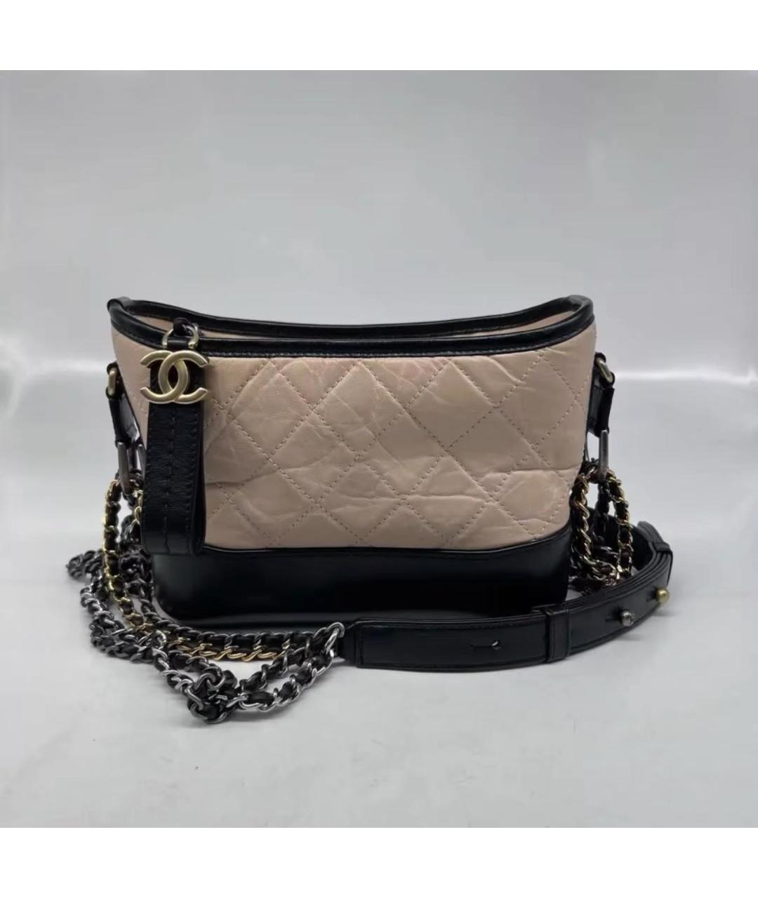 CHANEL Бежевая кожаная сумка через плечо, фото 9