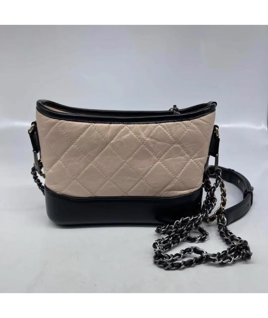 CHANEL Бежевая кожаная сумка через плечо, фото 4