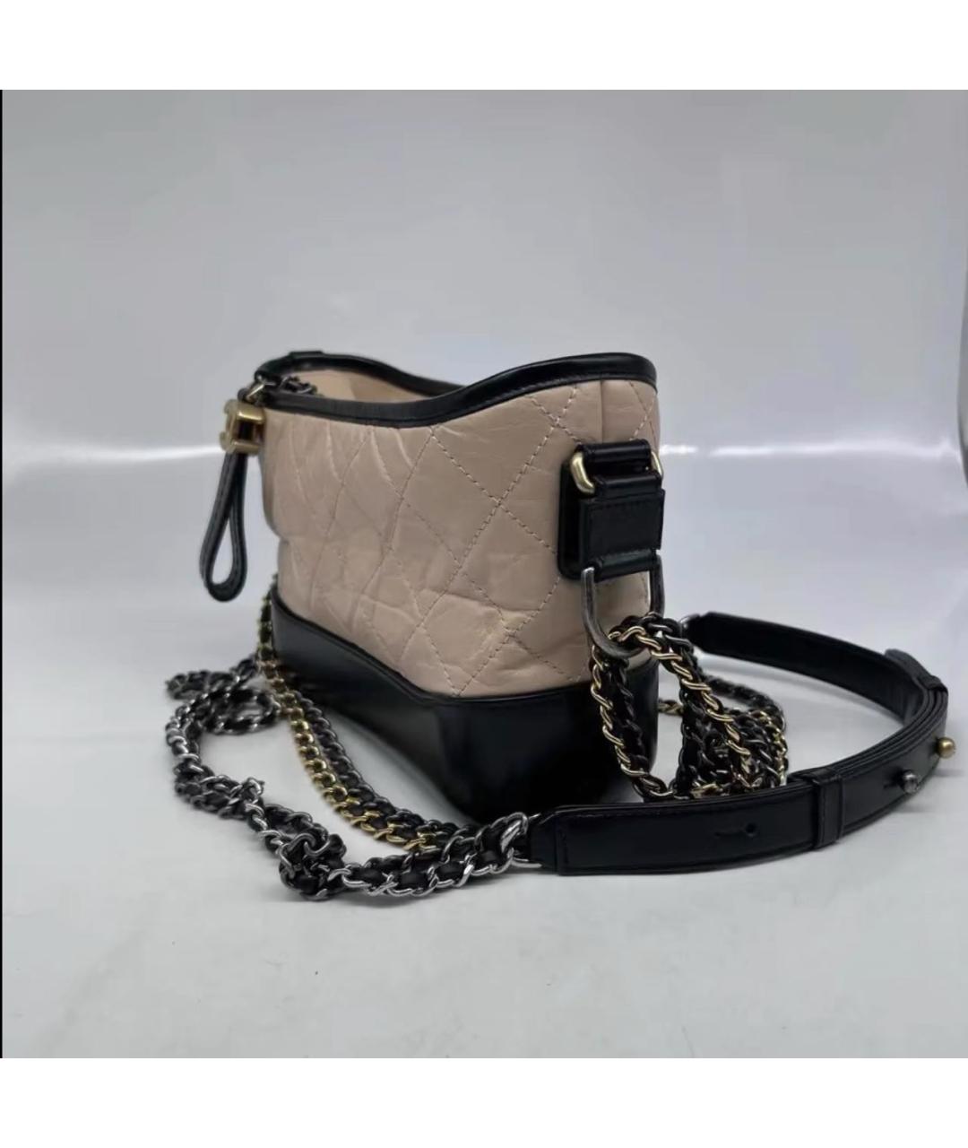 CHANEL Бежевая кожаная сумка через плечо, фото 2