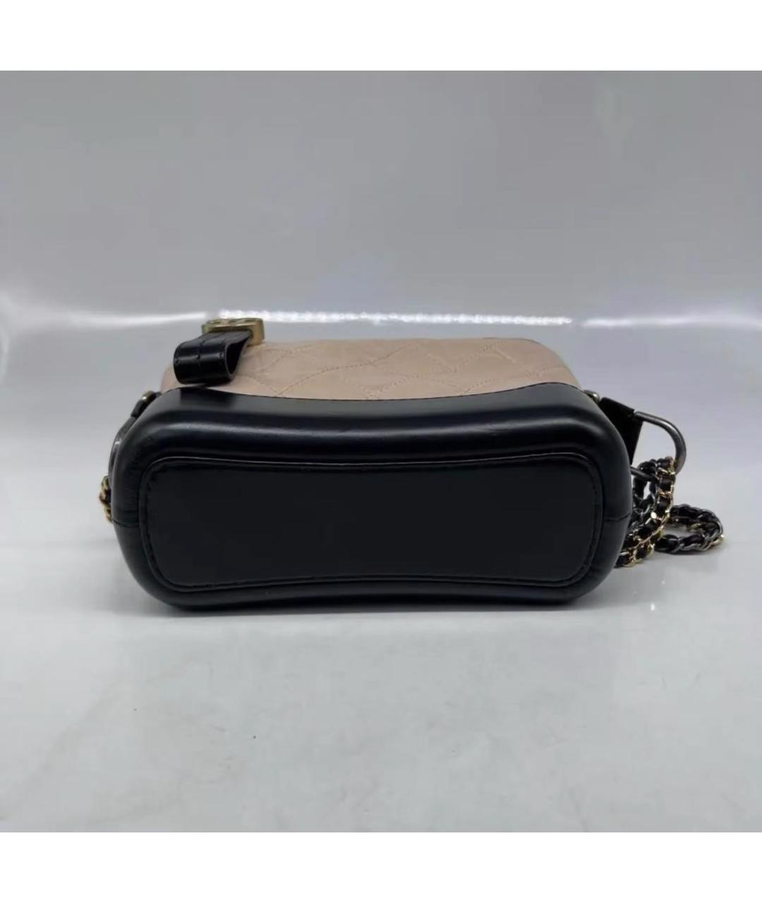 CHANEL Бежевая кожаная сумка через плечо, фото 7