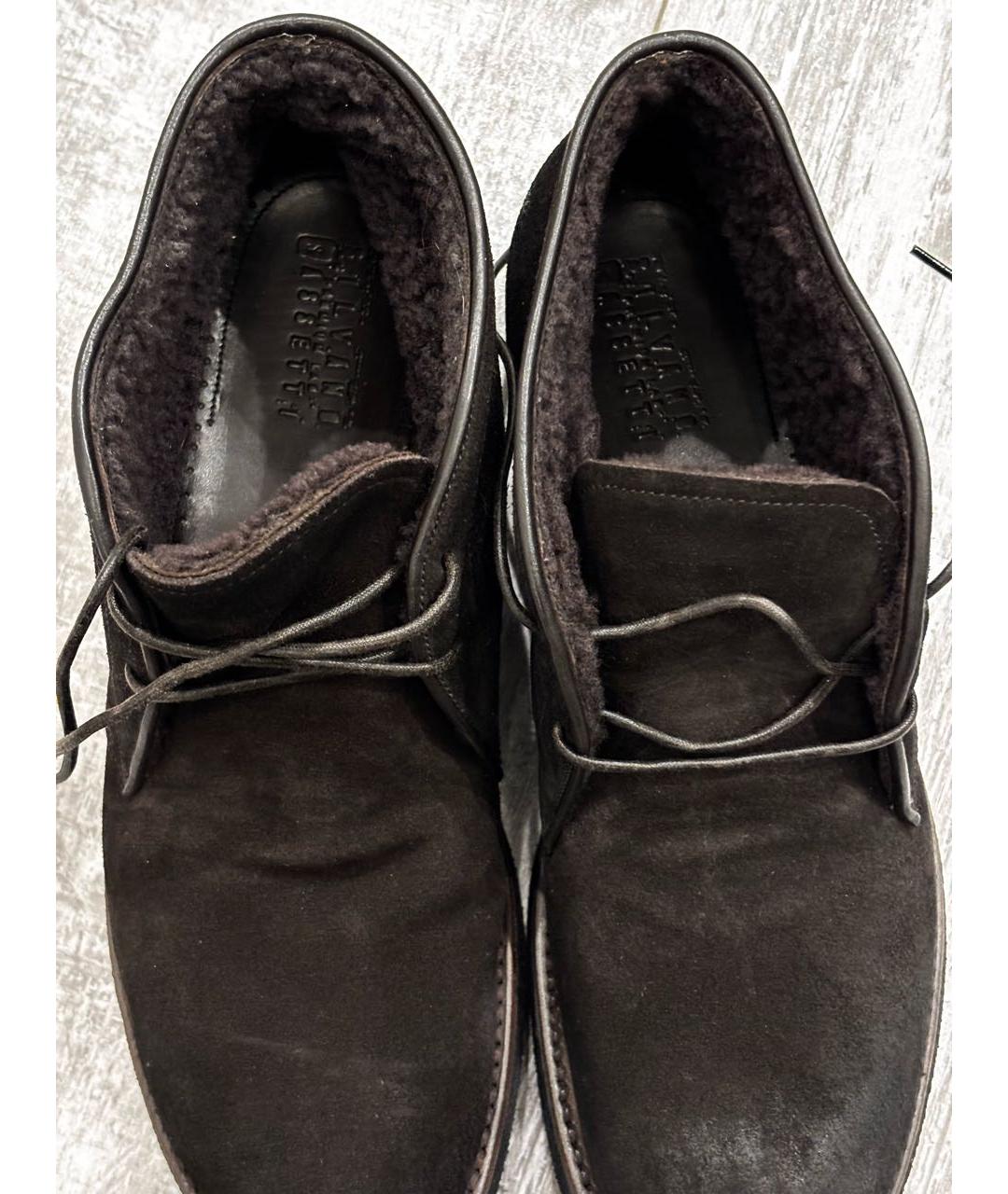FRATELLI ROSSETTI Коричневые замшевые низкие ботинки, фото 2