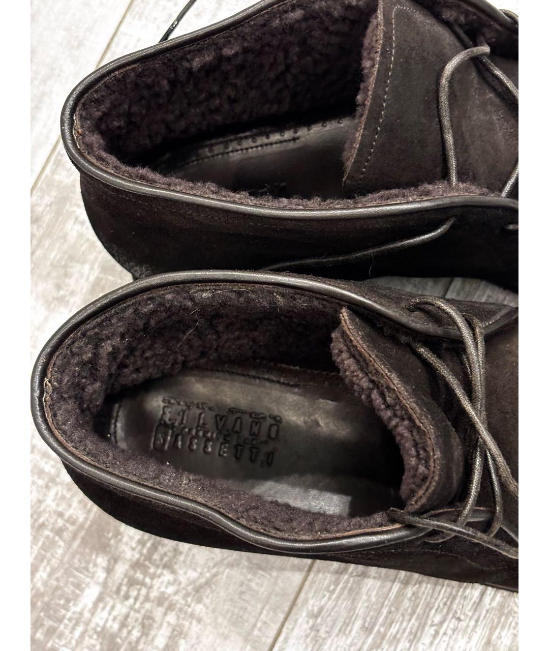 FRATELLI ROSSETTI Коричневые замшевые низкие ботинки, фото 3