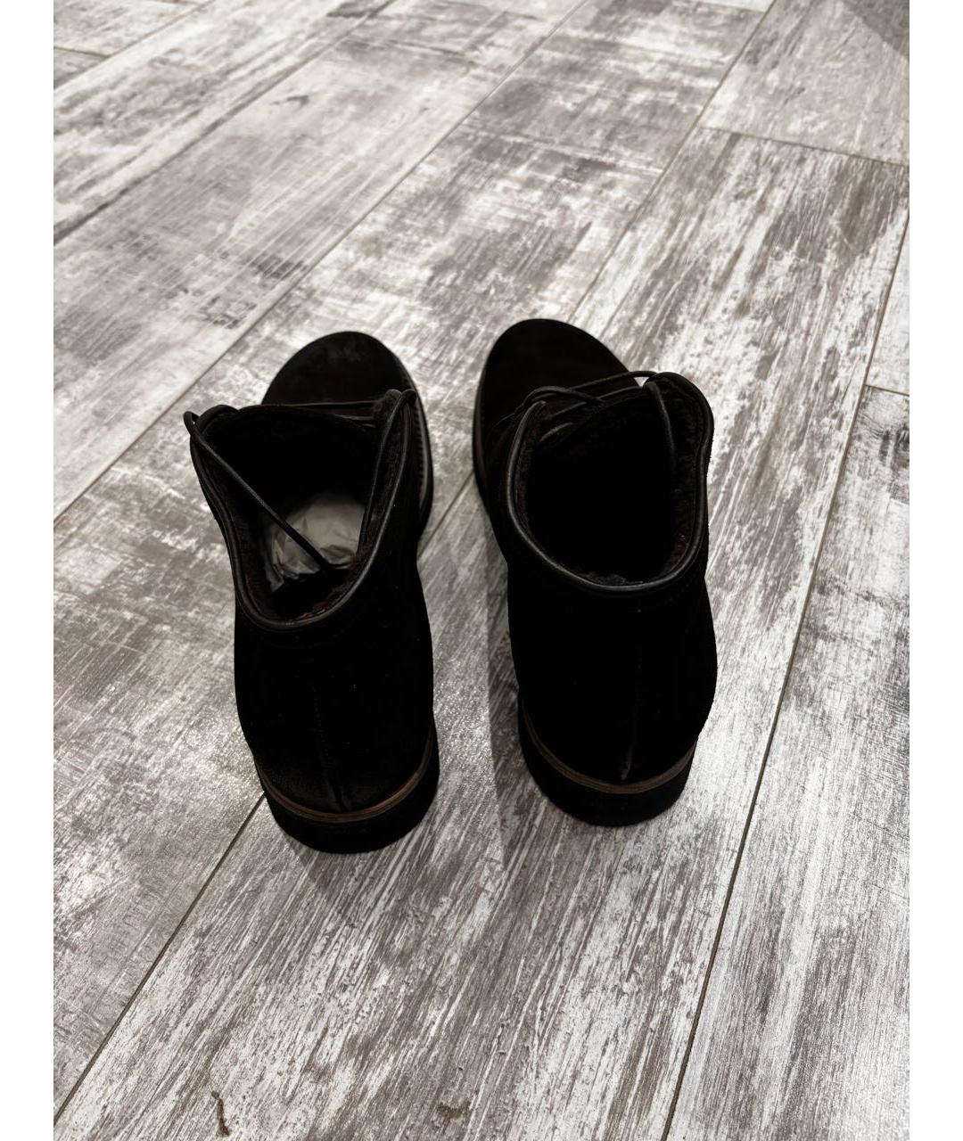 FRATELLI ROSSETTI Коричневые замшевые низкие ботинки, фото 4