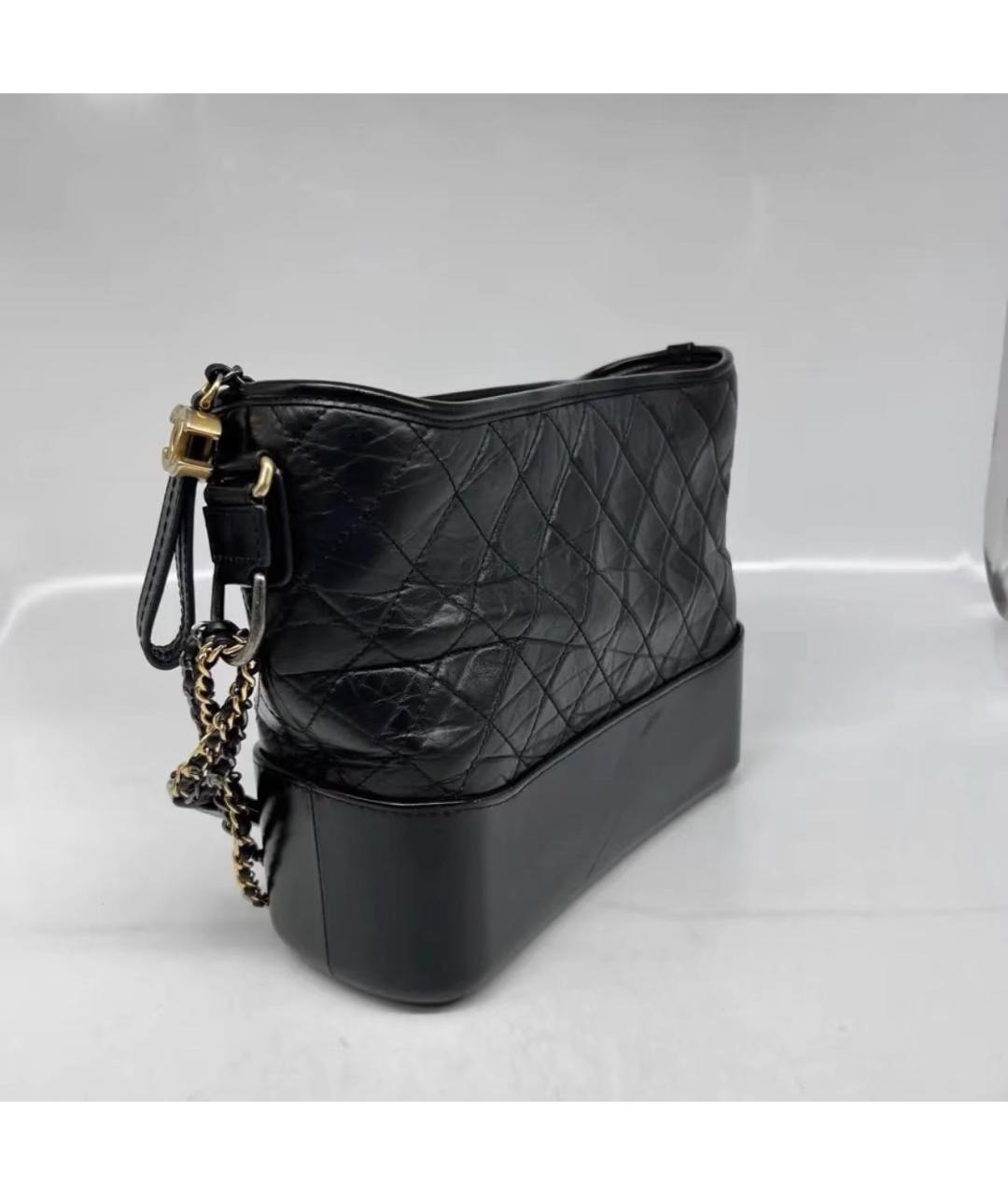 CHANEL Черная кожаная сумка через плечо, фото 6