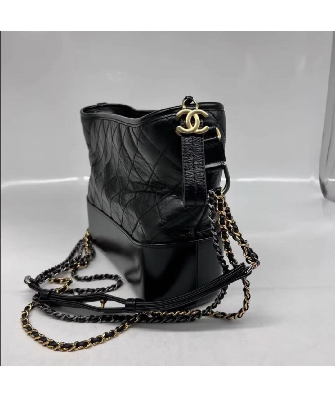 CHANEL Черная кожаная сумка через плечо, фото 2
