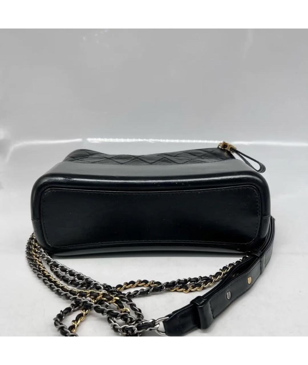 CHANEL Черная кожаная сумка через плечо, фото 8