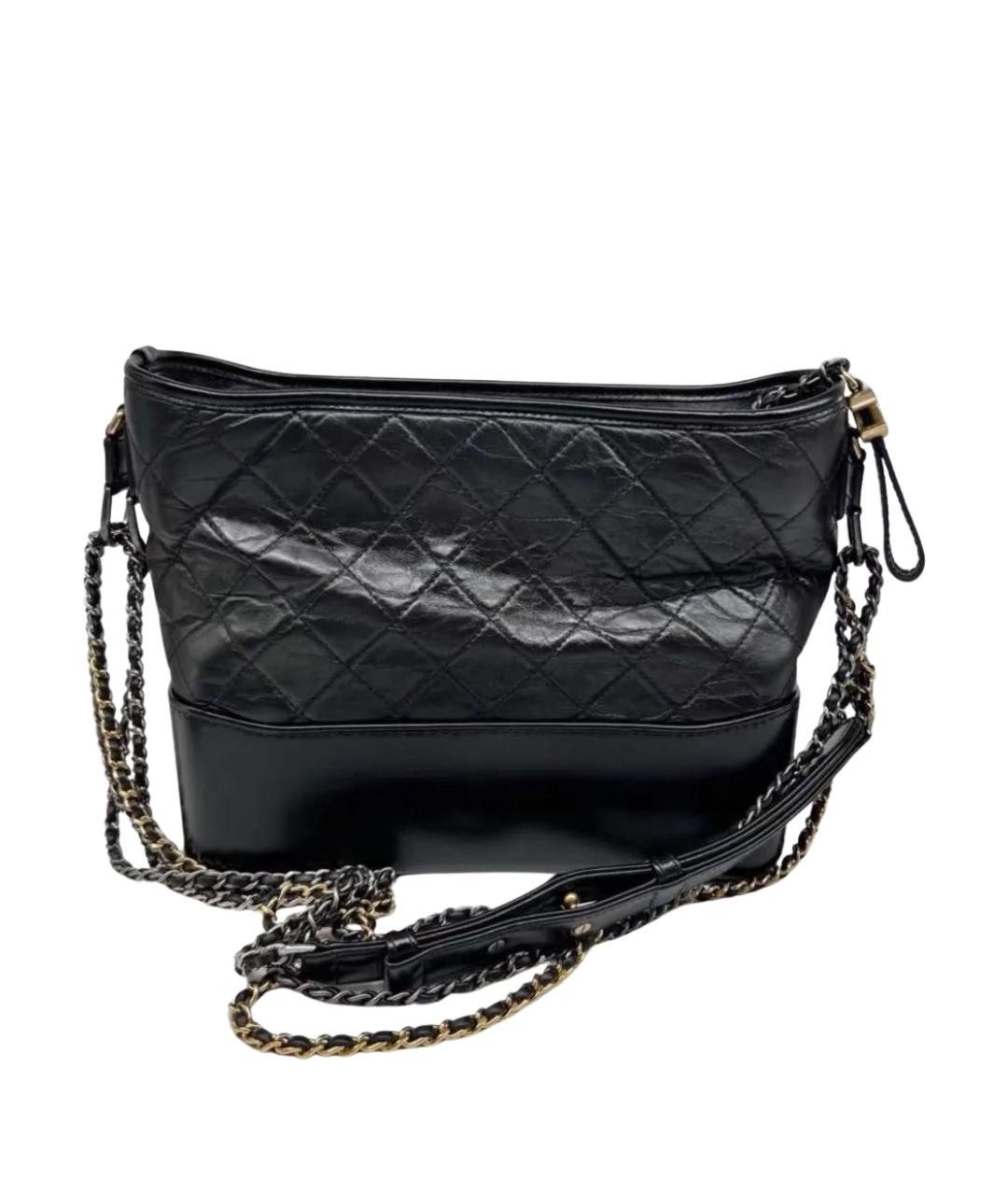 CHANEL Черная кожаная сумка через плечо, фото 1