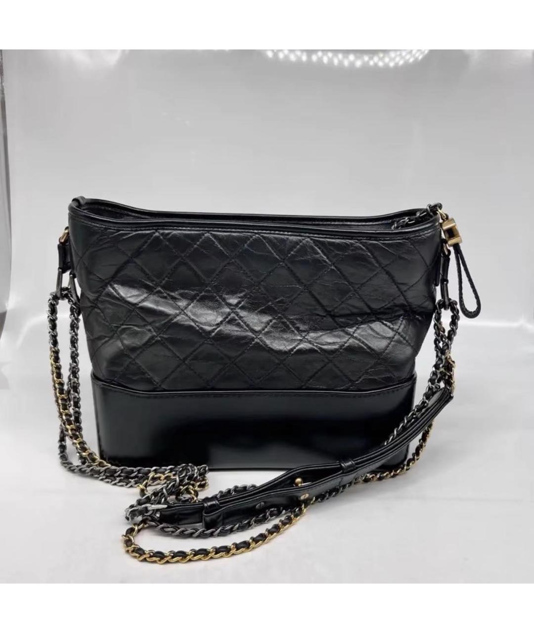 CHANEL Черная кожаная сумка через плечо, фото 9