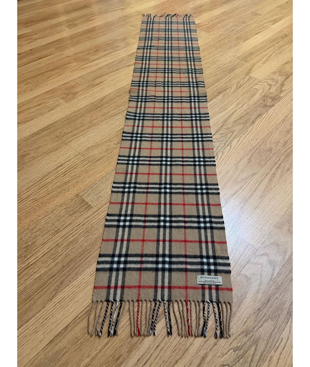 BURBERRY Бежевый кашемировый шарф, фото 2