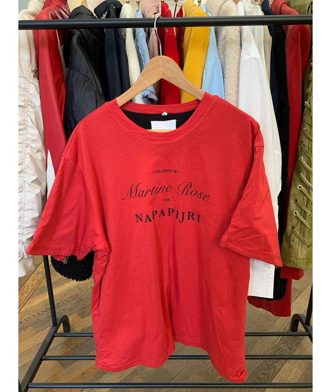 NAPAPIJRI Красная хлопковая футболка, фото 5
