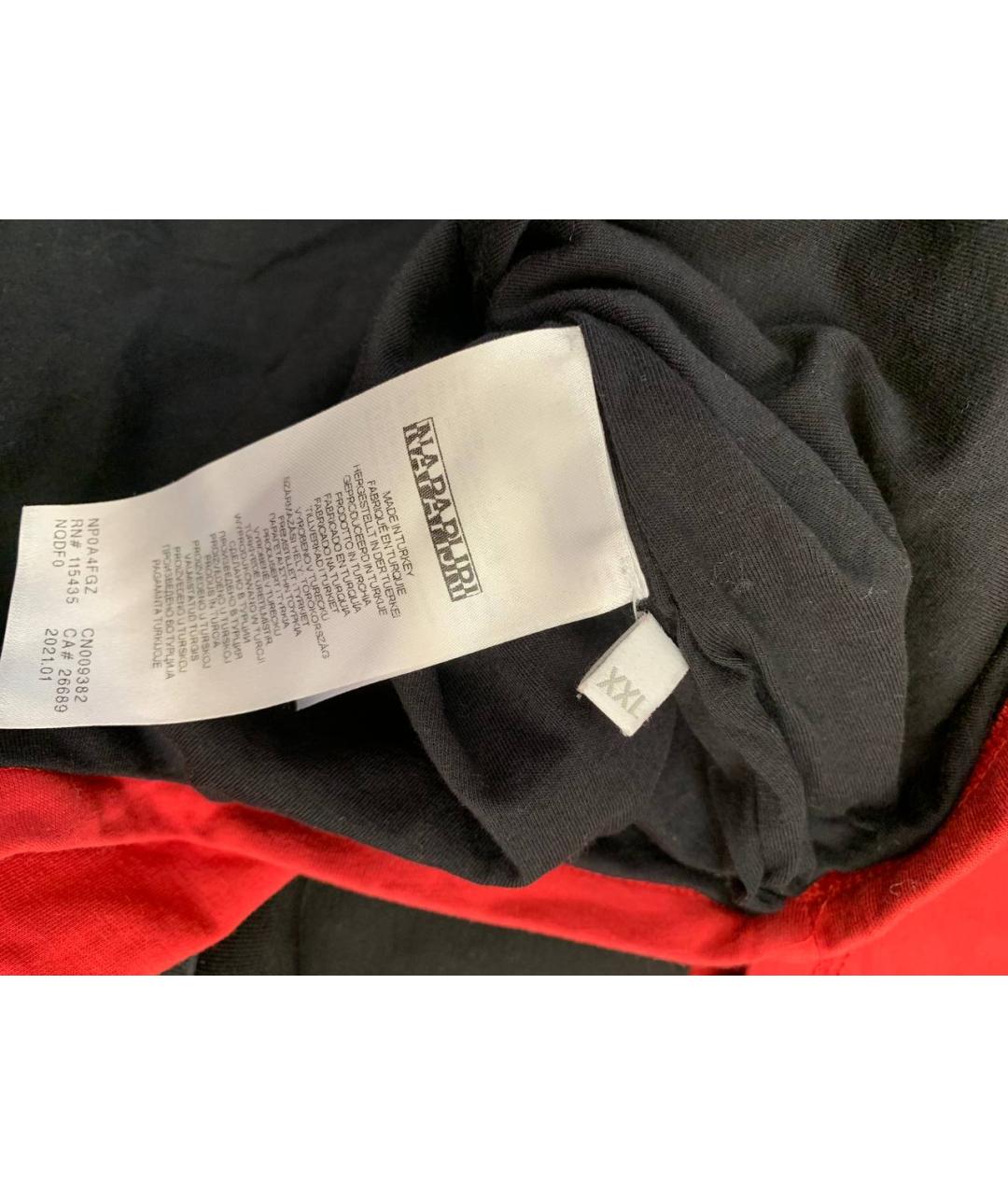 NAPAPIJRI Красная хлопковая футболка, фото 4