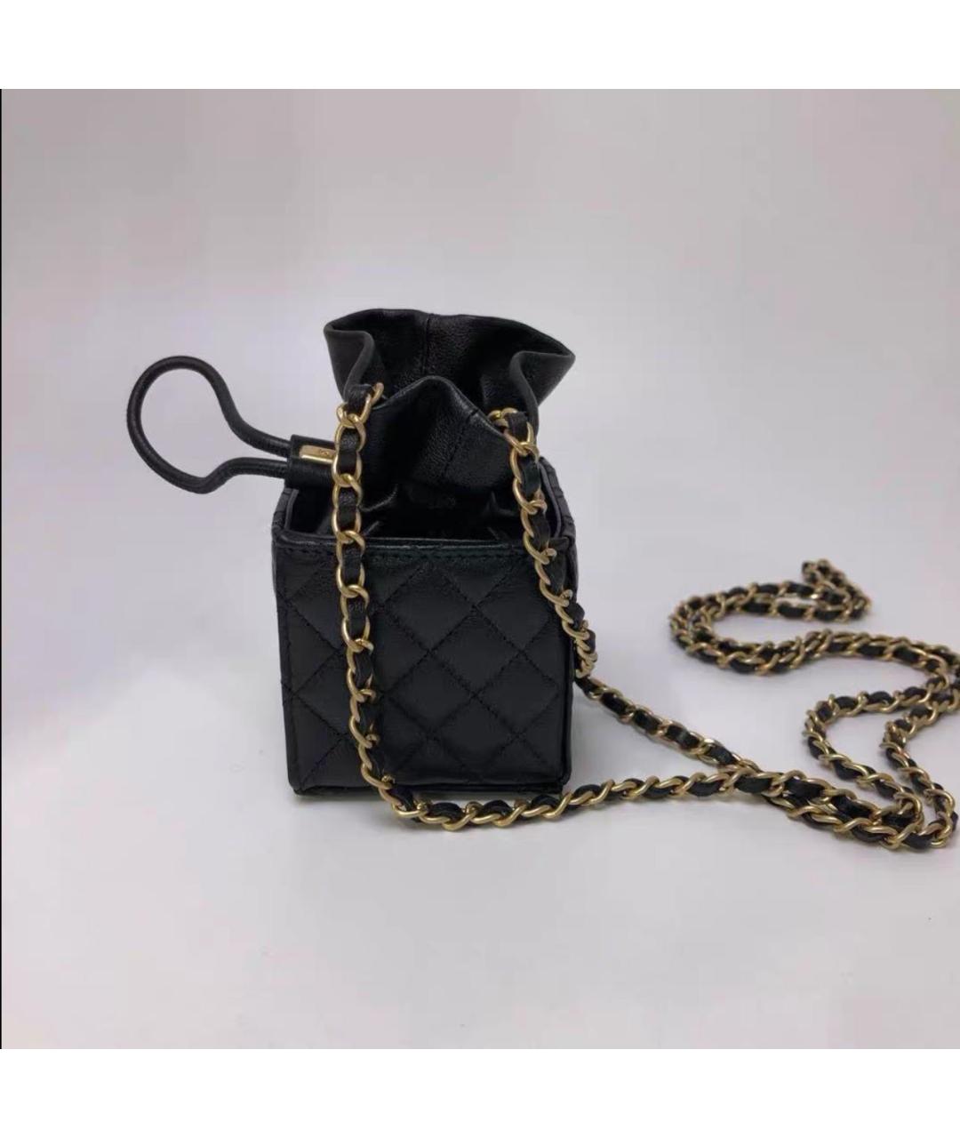 CHANEL Черная кожаная сумка через плечо, фото 4