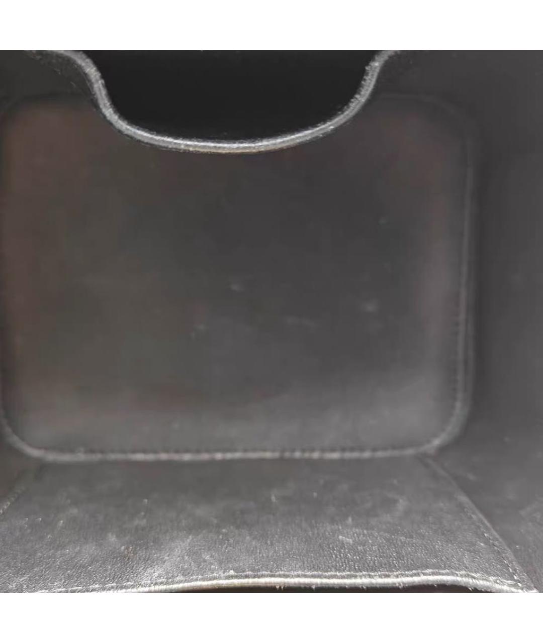 CHANEL Черная кожаная сумка с короткими ручками, фото 6