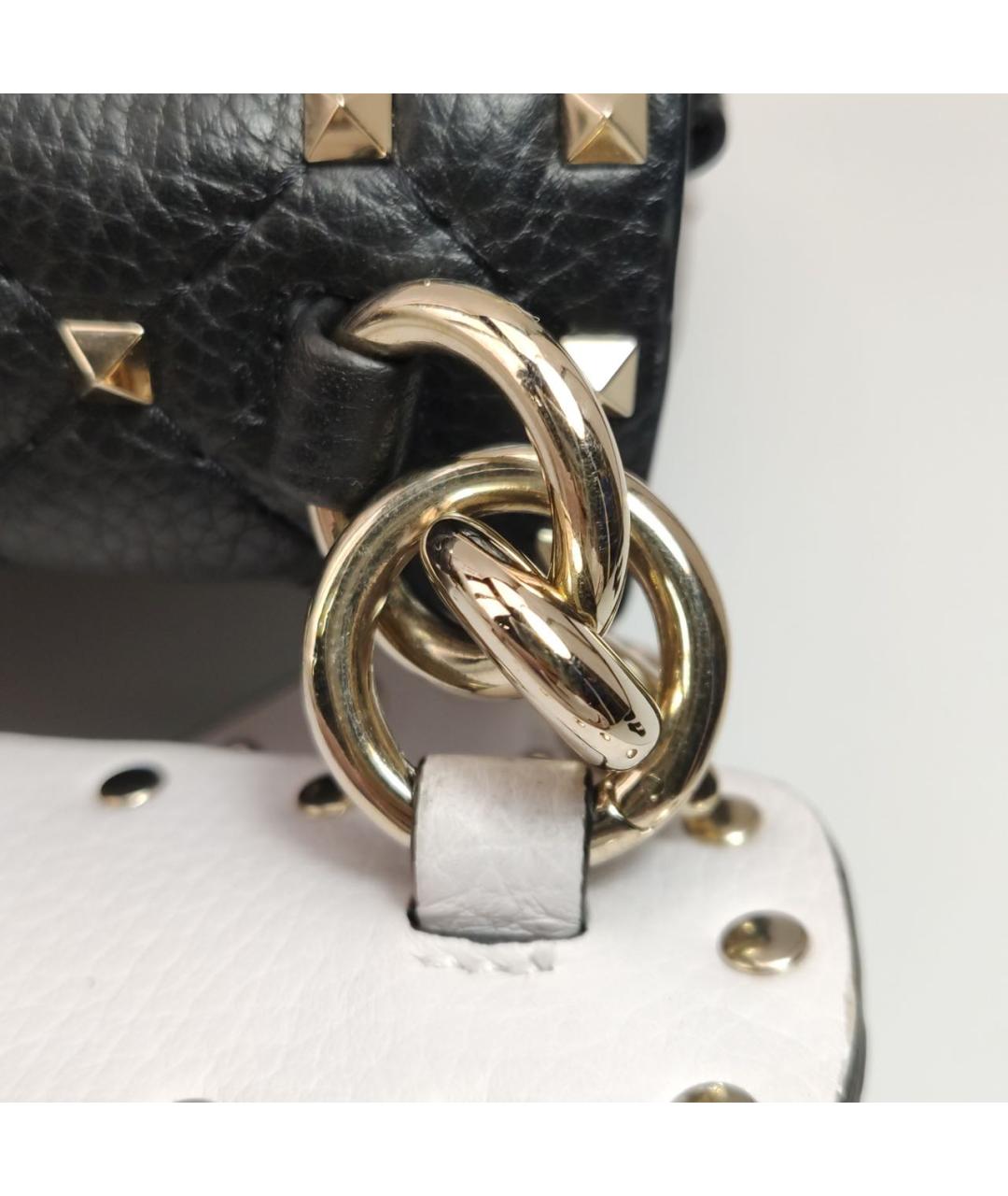 VALENTINO Черная кожаная сумка через плечо, фото 7