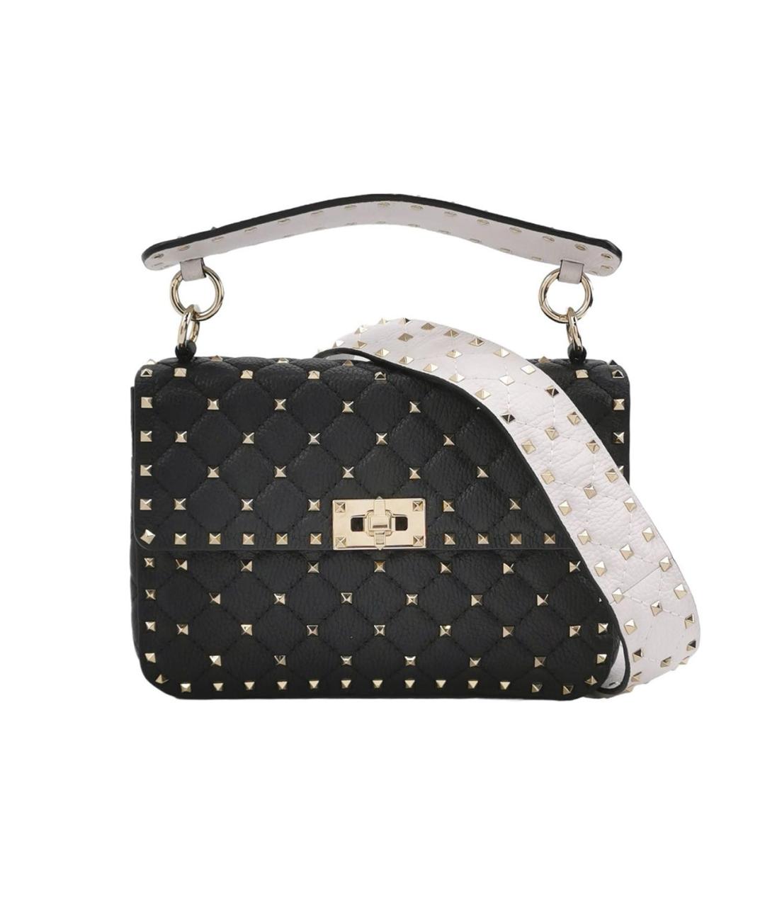 VALENTINO Черная кожаная сумка через плечо, фото 9