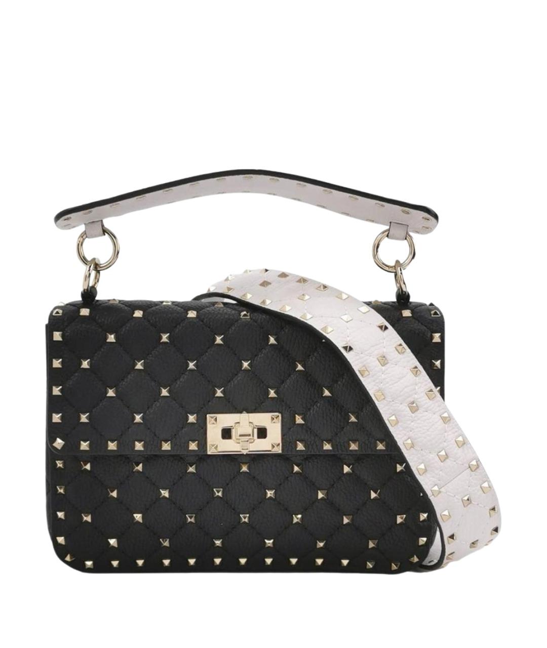 VALENTINO Черная кожаная сумка через плечо, фото 1