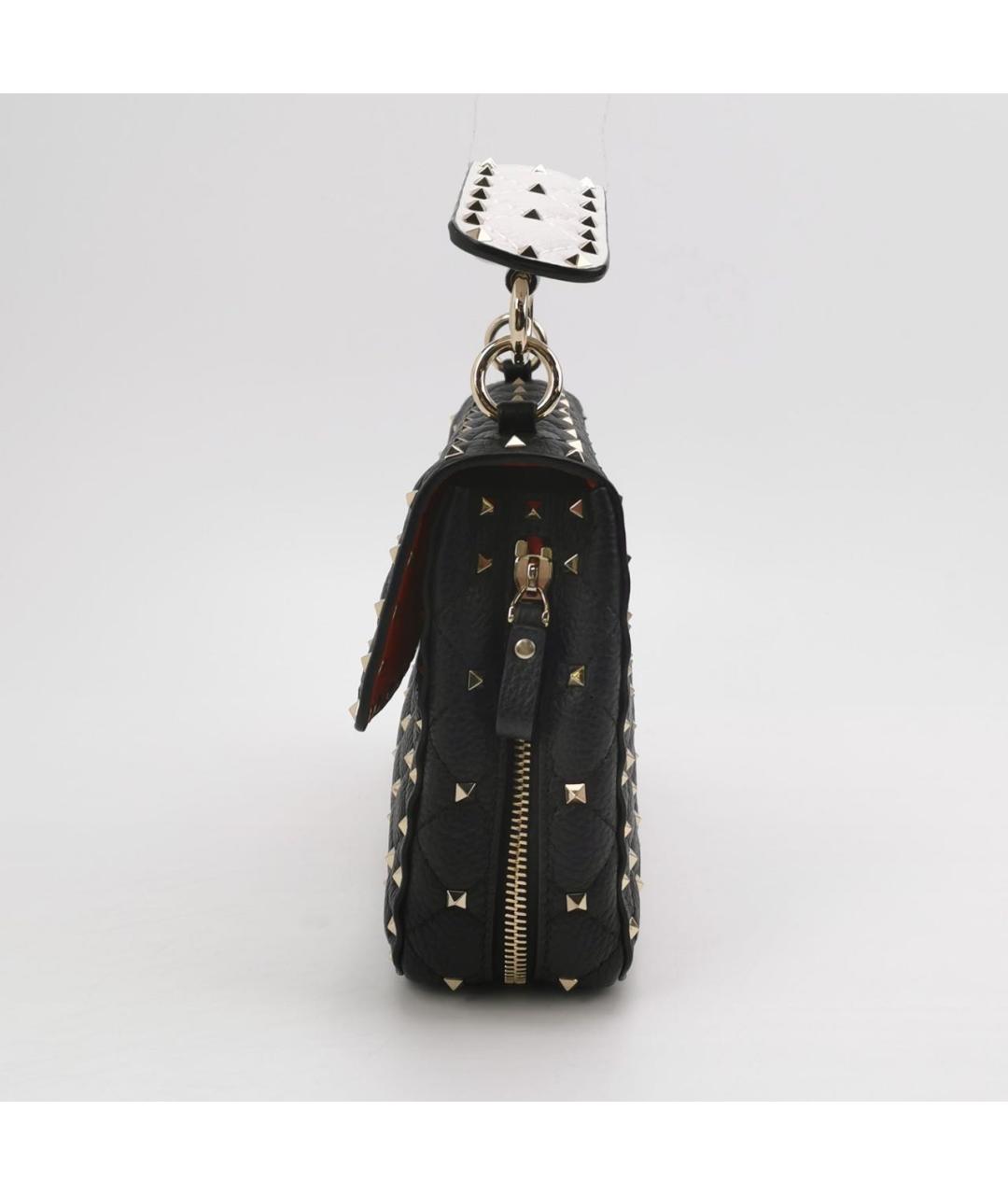 VALENTINO Черная кожаная сумка через плечо, фото 2