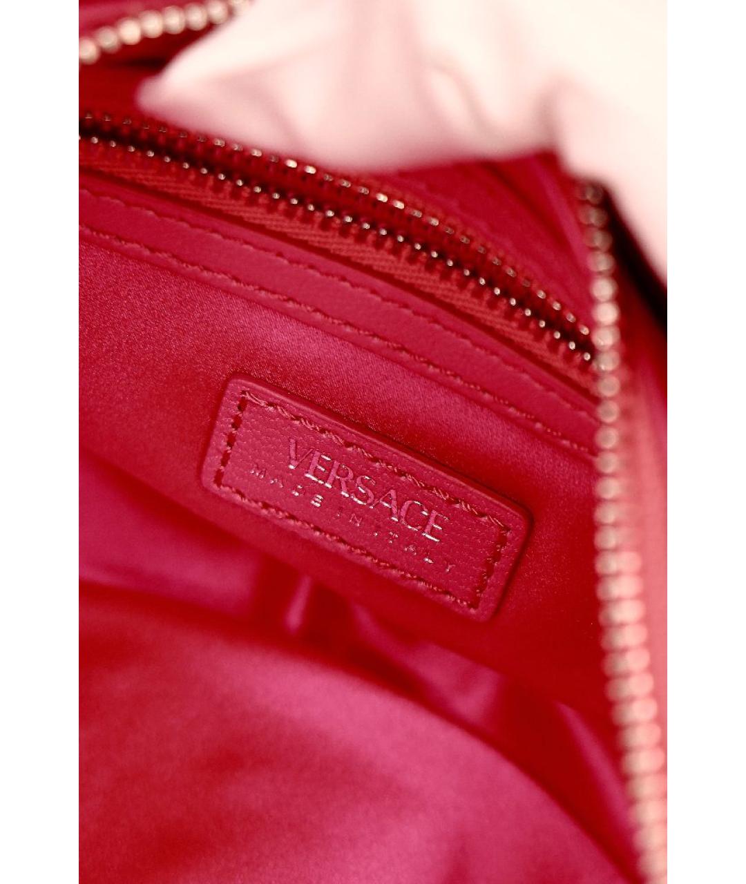VERSACE Розовая кожаная сумка с короткими ручками, фото 7