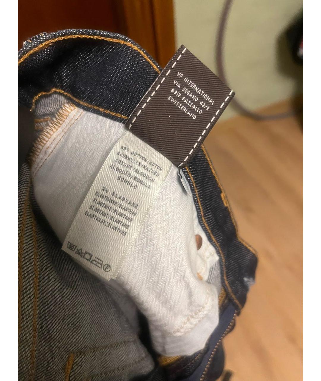 7 FOR ALL MANKIND Темно-синие хлопковые джинсы клеш, фото 5