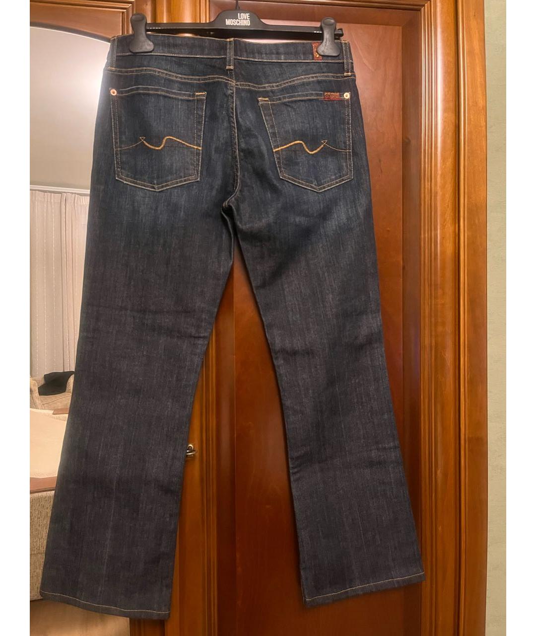 7 FOR ALL MANKIND Темно-синие хлопковые джинсы клеш, фото 2