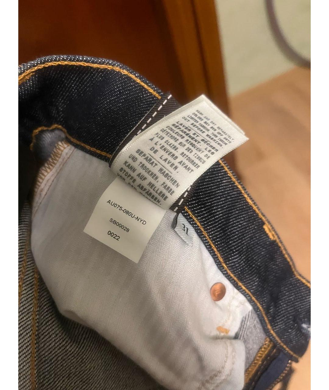 7 FOR ALL MANKIND Темно-синие хлопковые джинсы клеш, фото 7