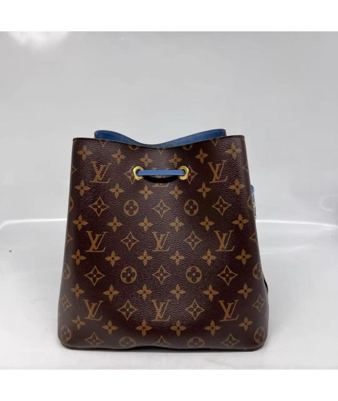 LOUIS VUITTON Коричневая кожаная сумка через плечо, фото 4