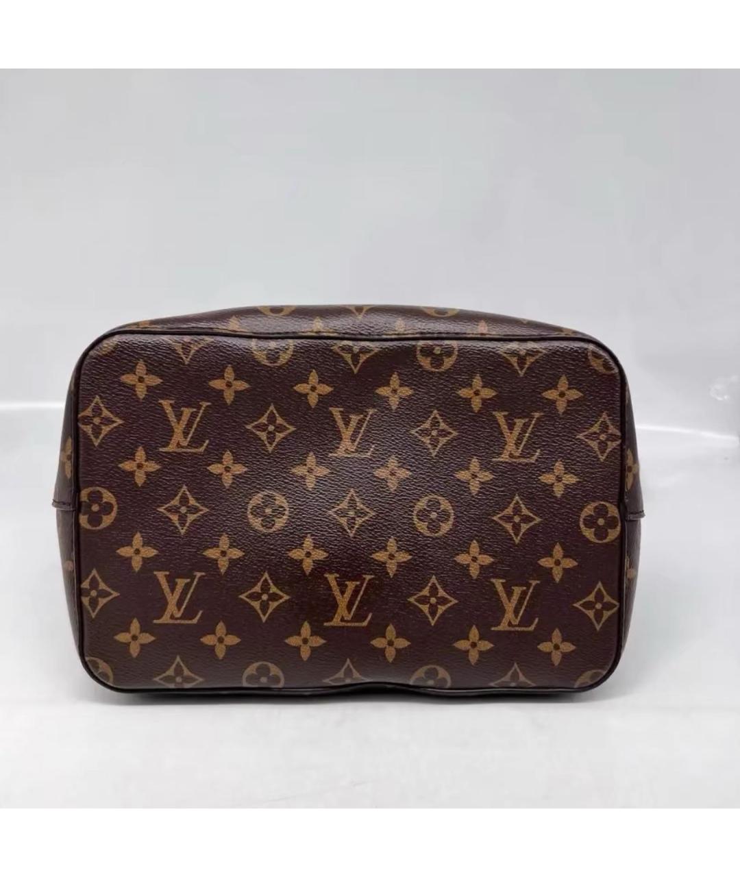 LOUIS VUITTON Коричневая кожаная сумка через плечо, фото 8