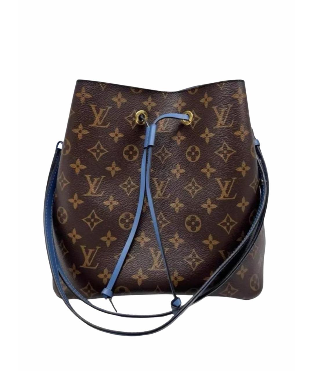LOUIS VUITTON Коричневая кожаная сумка через плечо, фото 1