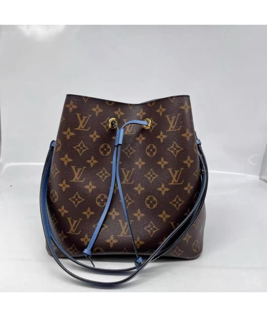 LOUIS VUITTON Коричневая кожаная сумка через плечо, фото 9